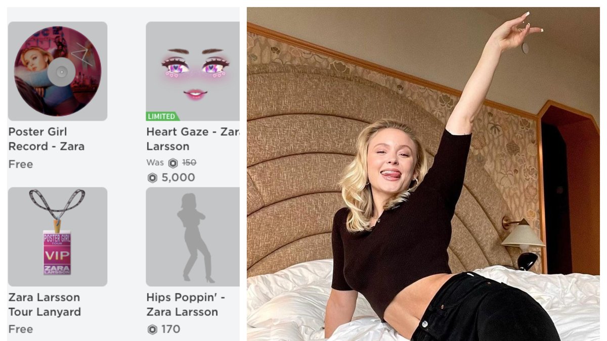 Zara Larsson drar in miljoner genom plattformen Roblox.